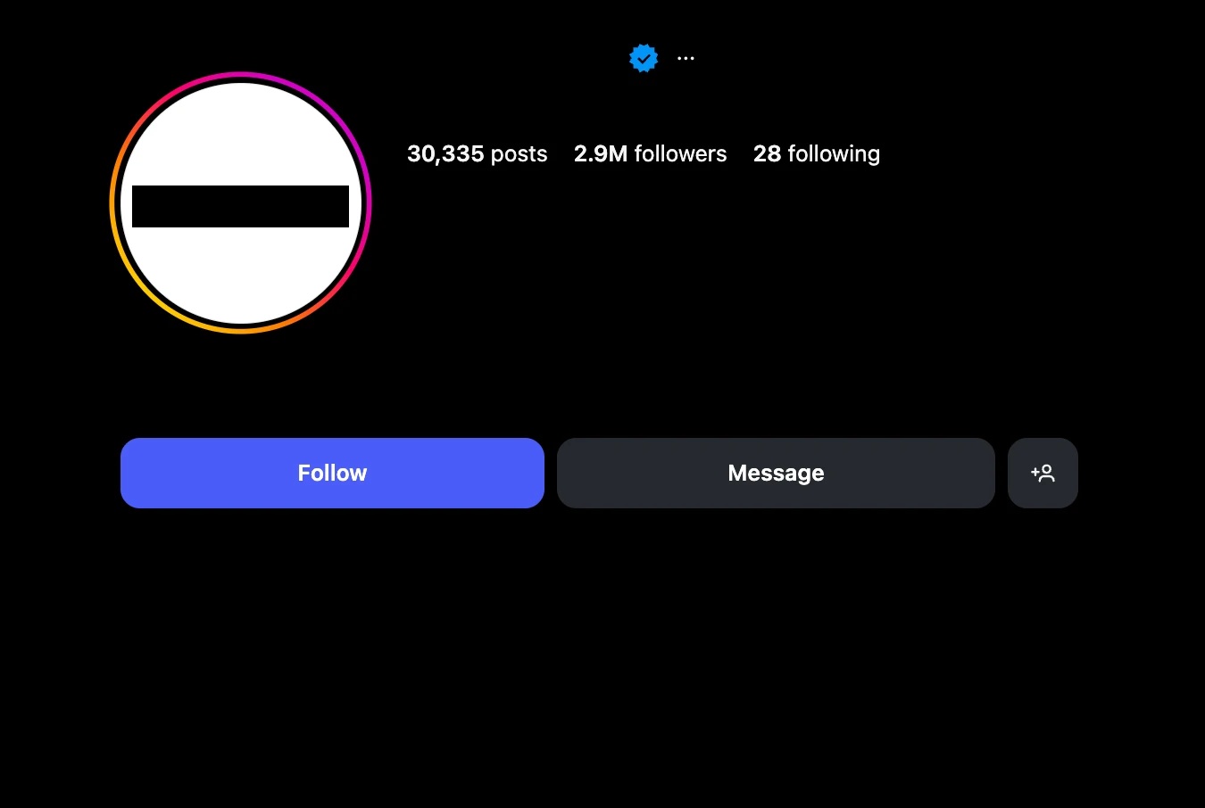 E-Commerce Profil nach Kampagne: 2,90M Follower, 30.335 Posts